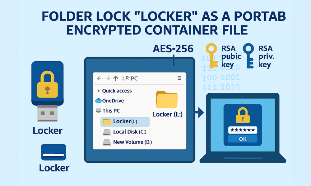 Folder Lock Desktop Portable Container