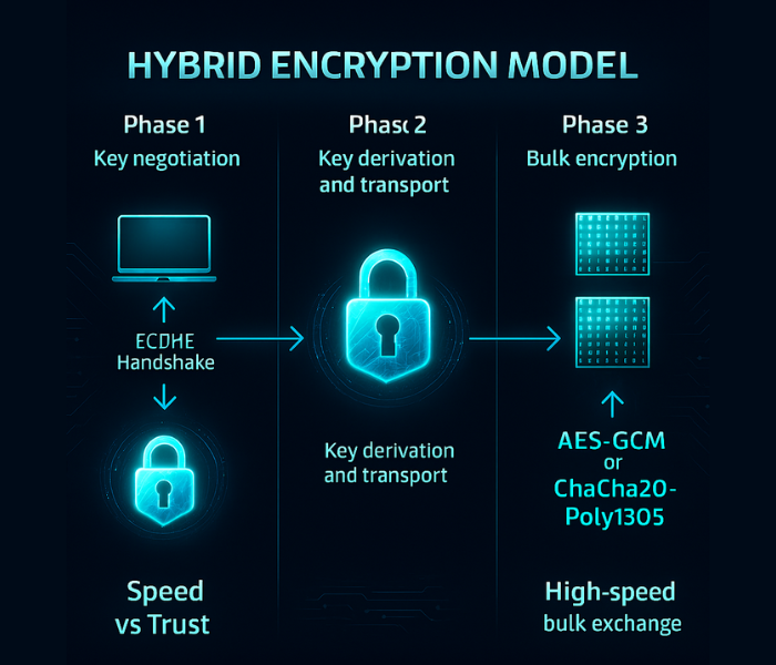 Hybrid Encryption Model HEM Workflow Diagram