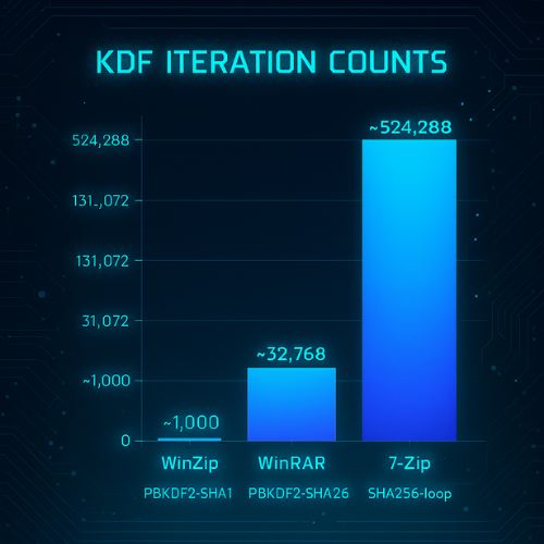 KDF security compared to WinZip