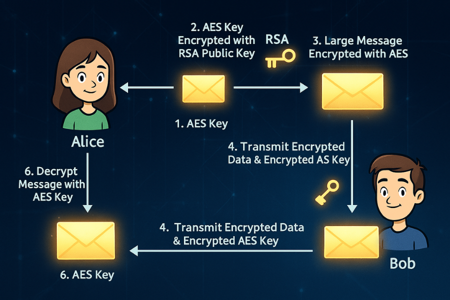 Hybrid Key Exchange Alice & Bob