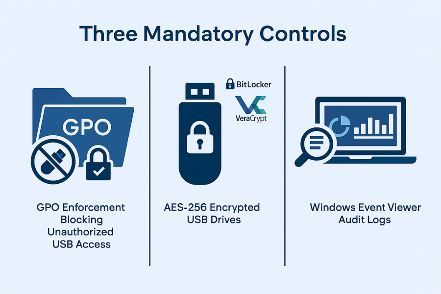 Three Core Immediate Actions Immediate USB Security Plan