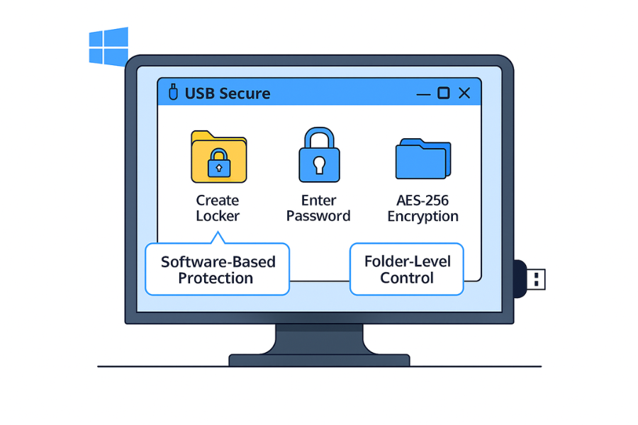 USB Secure software running on Windows
