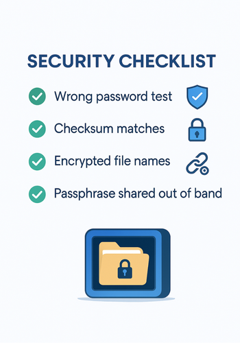 Verification & Safety Checklist