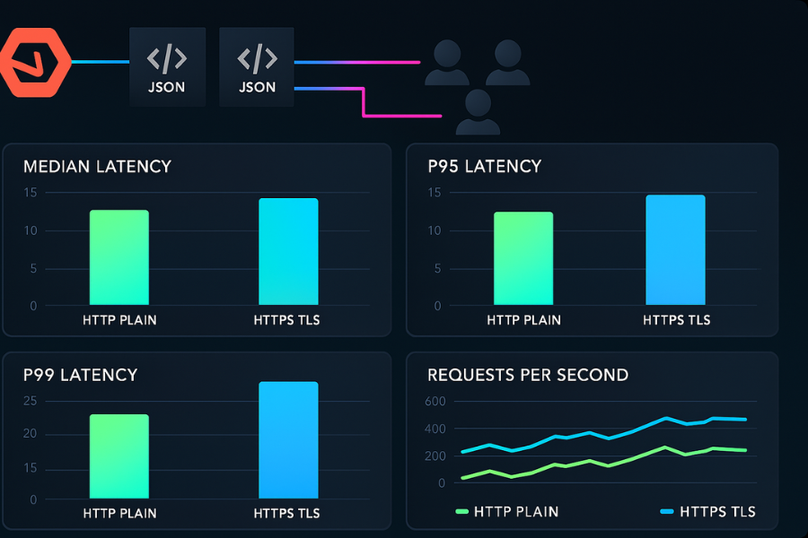 API Load Test Comparison API encryption overhead