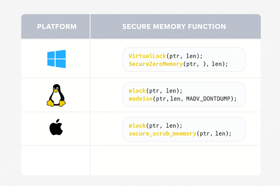 Secure Memory Handling Tools
