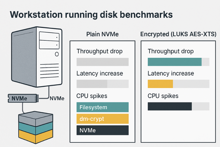 File and disk encryption overhead File and disk encryption