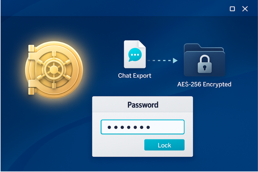 Folder Lock to Secure Chat Exports