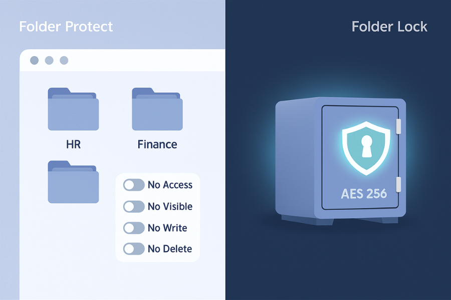 Folder Protect vs Folder Lock Access Control vs Encryption