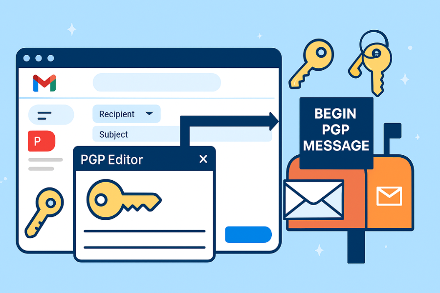 Gmail with PGP PGP Flow Using Mailvelope