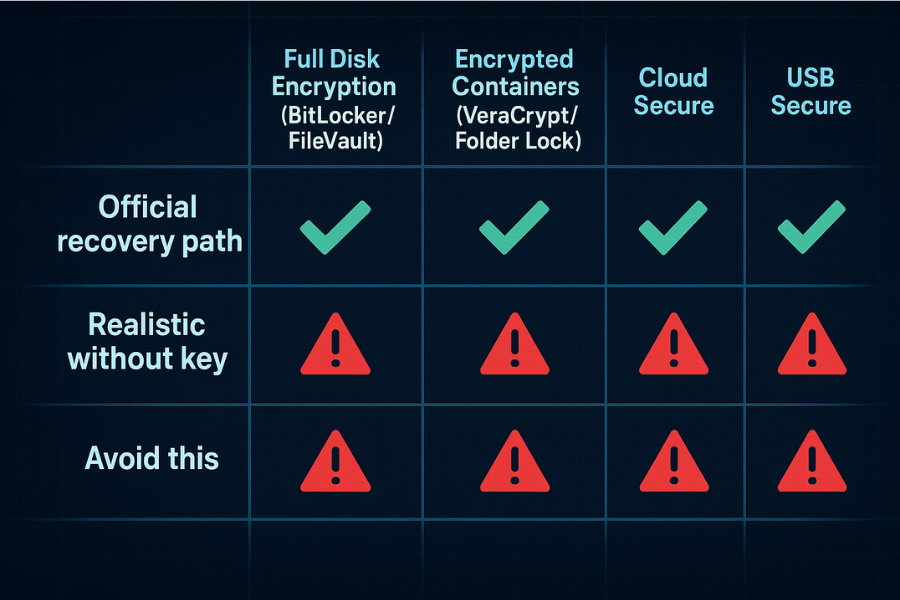 Vault Type And Recovery Map