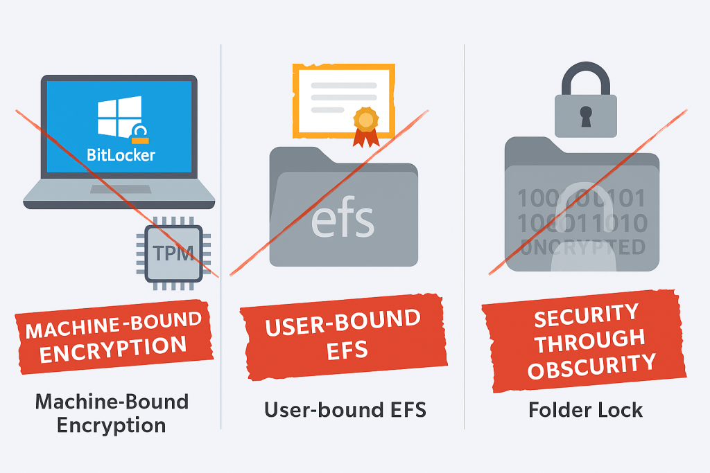 Secure Portability Is Not Native to Windows