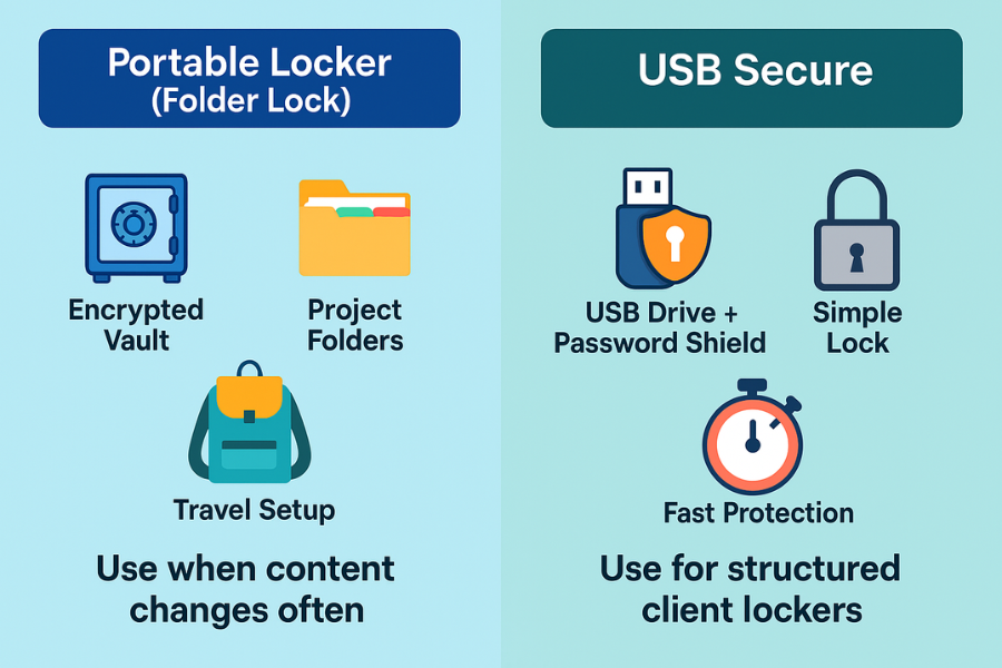 USB Secure VS Portable Locker