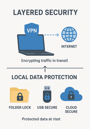 Layered Security – VPN + Local Encryption Tools