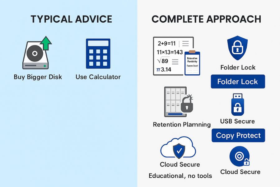 Buy Bigger Disk” and “Use Calculator