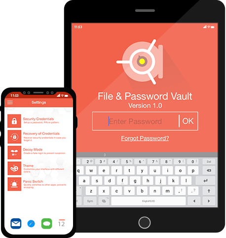 file & password vault mobile set