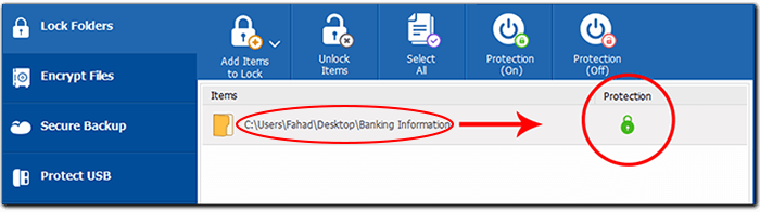 Lock-Folders-Banking-Informations