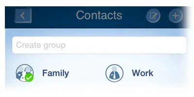 create contact group iphone