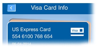 visa card info define wallet iphone