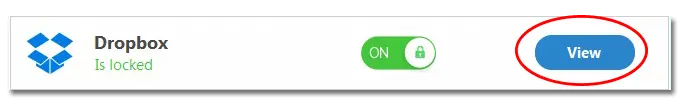 dropbox view option