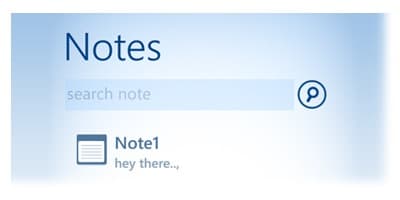 notes feature search note