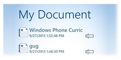 my document list view document list
