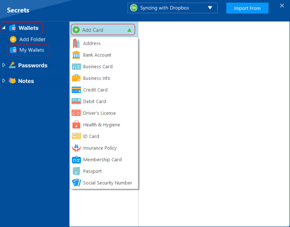 my wallets secrets feature